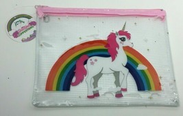 Royal Deluxe Accessories Unicorn/Rainbow Pink Zipper Bag/Pouch, Free Shi... - £5.54 GBP