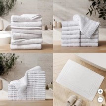 Enova Towels Bath Mats White Cotton Durable Hospitality Home Hotel Gym R... - $1,042.31 MXN+