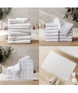 Enova Towels Bath Mats White Cotton Durable Hospitality Home Hotel Gym R... - €46,87 EUR+