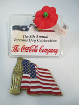 Coca-Cola Company Veteran&#39;s Day 2007 Challenge Coin with Poppy and Event Tag - £28.03 GBP