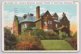 Postcard Forbes Hall Women&#39;s Dormitory Carnegie Institute Of Tech Pittsburgh PA - £7.15 GBP