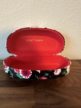 Betsey Johnson Red Print Floral Clamshell Glasses Hard Case Sunglass Cas... - £11.16 GBP