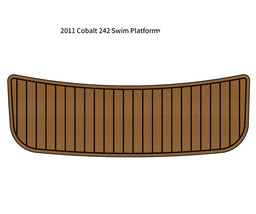 2011 Cobalt 242 Swim Platform Step Pad Boat EVA Foam Faux Teak Deck Floor Mat - £238.26 GBP