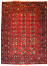 Bokhara Red 4&#39; 7&#39;&#39; x 6&#39; 6&#39;&#39; Old Design Wool Hand-knotted Rug 5&#39; x 7&#39; Rug - £437.00 GBP