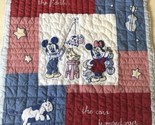 Vintage Mickey &amp; Co DISNEY BABY MICKEY MOUSE QUILT MINNIE Hey Diddle Diddle - £55.63 GBP