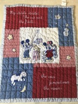 Vintage Mickey &amp; Co Disney Baby Mickey Mouse Quilt Minnie Hey Diddle Diddle - £55.56 GBP