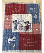 Vintage Mickey &amp; Co DISNEY BABY MICKEY MOUSE QUILT MINNIE Hey Diddle Diddle - £54.94 GBP