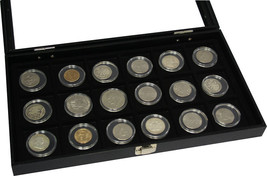Clear COIN HOLDER DOLLAR Case Storage display JAR TRAY BOX for 18 pocket... - $50.95