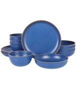 Gibson Home Rockabye 12 Piece Double Bowl Melamine Plastic Dinnerware Se... - $67.82 CAD