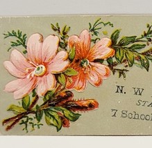 Antique Victorian 1880s NW Appleton Embossed Boston Business Card 2.5 x ... - $21.49
