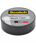 Scotch Washi Tape .59&quot;X10.9Yd-Black - $20.64 CAD