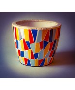 Vaso cerámico decorado con mosaico. Jarrón. florero. Cuenco. Vasija.  - $449.97 CAD