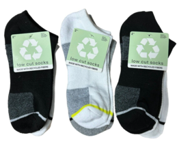 6 Pairs Soft Unisex Low Cut Socks One Size Fits Most Made w/Recycled Fibers - $19.79