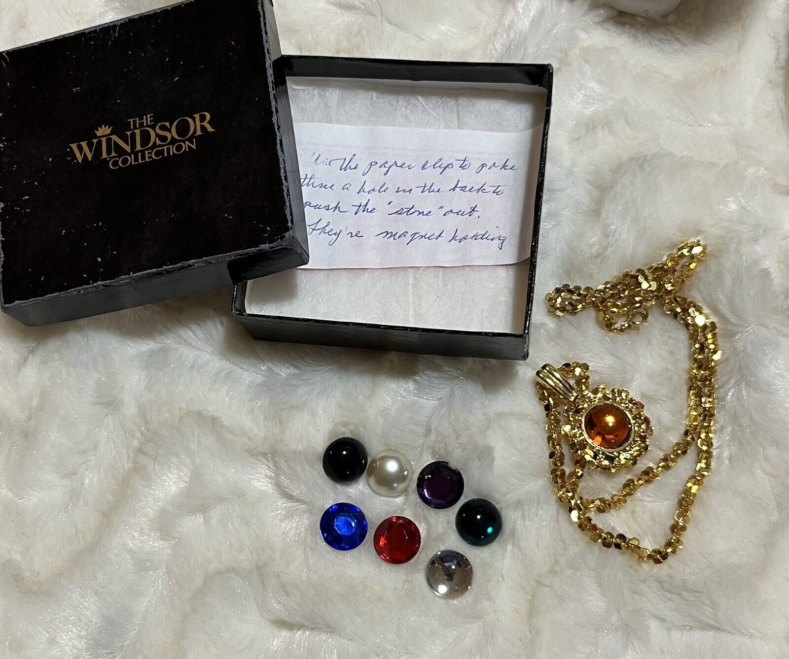 VINTAGE THE WINDSOR COLLECTION INTERCHANGEABLE RHINESTONE NECKLACE - $49.45