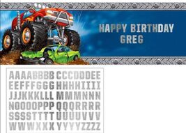 Monster Truck Rally DIY Personalizable Giant Banner Kit - $5.13