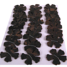 Distressed Brown Leather Die Cut Flowers - £9.59 GBP