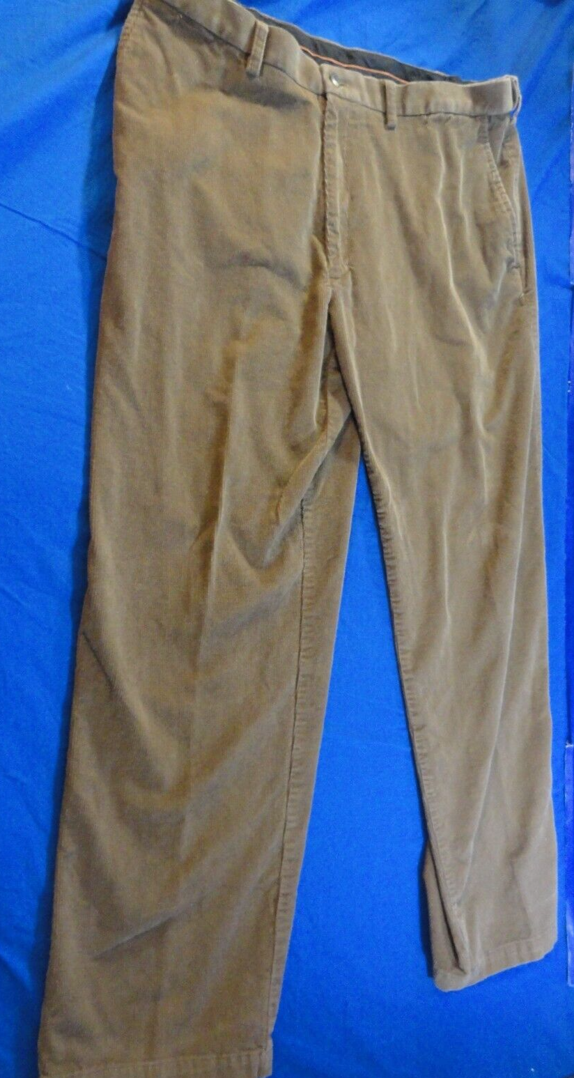 HAGGAR WPL386 BROWN STRAIGHT FIT FORMAL WORK DRESS PANTS 40X32