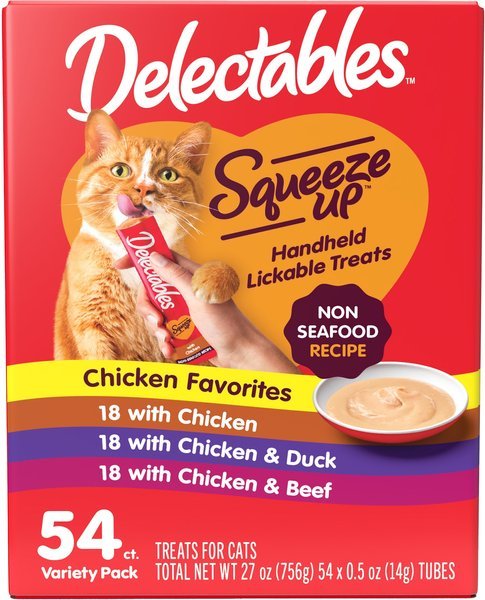 Hartz Delectables Squeeze Up NonSeafood Variety Pack Lickable Cat Treats