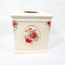 Waverly Vintage Rose Floral Tissue Box Cover - £23.59 GBP