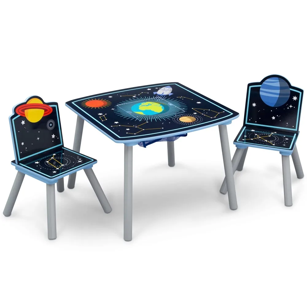 Delta Children Space Adventures Kids Wood Table and Chair Set with Storage - $102.83