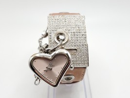 Jennifer Lopez Key Heart Watch New Batter Pink Band Pink Dial 27mm Heart - $24.99