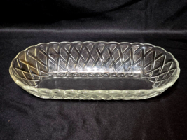 Vintage Indiana Glass PRETZEL 10&quot; x 5&quot; Oval Dish - Candy, Nuts, Veggies,... - $219.29 MXN