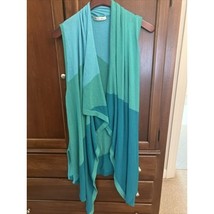 Carolina Grace Women’s Sleeveless Cardigan Sweater Size Large Green Colo... - $28.71
