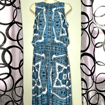 Blue, White, Pattern Full Length Maxi Dress Size 8 - £13.88 GBP