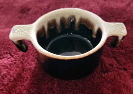 VTG 2 Handle Drip Glaze Ceramic Stoneware Bowl USA Marked McCoy? Hull? - $9.90