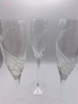 Lenox Crystal WINDSWEPT Set of 3 x Champagne Flutes Glasses - £71.93 GBP