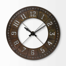 57&quot; Round Industrial Brown Wall Clock - $1,492.16