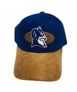 Vtg 90&#39;s Duke Blue Devils Suede Brim NCAA Embroidered StrapBack Hat Cap ... - £52.16 GBP