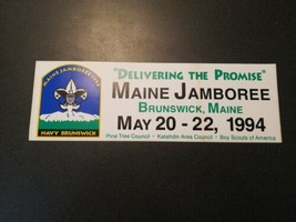 vintage BSA Boy Scouts Maine Jamboree 1994 bumper sticker Brunswick Navy - £7.76 GBP