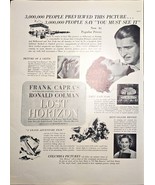 Lost Horizon Frank Capra&#39;s Ronald Colman Columbia Pictures-1937 Vintage ... - $16.78 CAD
