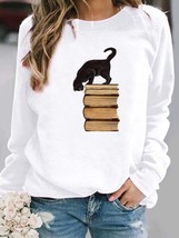 Graphic Sweatshirts Women Pullovers Fall Autumn Spring Paw Letter 90s Trend Prin - £59.17 GBP