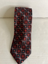 ALEXANDER JULIAN COLOURS Mens Polyester Necktie Designer Geometric Black... - $14.03