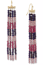 Style and Co Gold-Tone Beaded Multi-Strand Linear Drop Earrings - £11.16 GBP