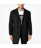 Calvin Klein Mens Minneapolis Wool-Blend Slim-Fit Overcoat, 42 R/Black - £117.99 GBP