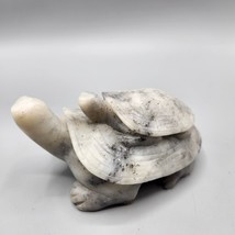 White Stone Turtle Baby Shell Figurine Hand Carved Sculpture Dendrite Agate? - £77.31 GBP