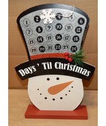 Day&#39;s Till Christmas Wooden Sign With Magnet Snowflake 12 3/4&quot; x 11 1/2&quot;... - $12.49