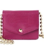 Wallet Faux Leather Clutch Pink Womens Credit Card NO BO Micro chain bag... - $129.08 MXN