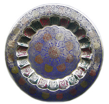 Vintage Minakari Antique Brass Wall Hanging Plates home decorative pack of 2 - £20.17 GBP