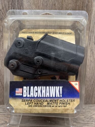 BLACKHAWK CQC SERPA Belt Holster Left Hand Black Sig P220/P226/P228/P229 Belt... - $34.63