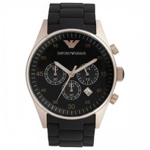 Emporio Armani AR5905 Black And Gold Mens Chronograph Watch - £99.35 GBP