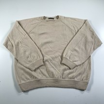Corso Vannucci Cashmere Sweater Mens 52 XL Beige Crew Neck Long Sleeve I... - £37.03 GBP