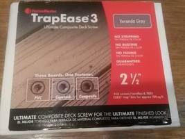 New Trapease 3 350-PC Ultimate Composite Deck Screws Size 2-1/2&quot; Price Reduced - £46.98 GBP