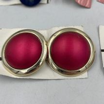 Various Geometric Shapes Round Pierced Earrings Lot Jewelry Wear - £15.80 GBP