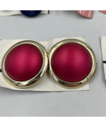Various Geometric Shapes Round Pierced Earrings Lot Jewelry Wear - £15.55 GBP