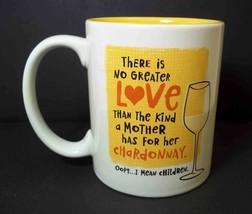 Hallmark Shoebox coffee mug A mother&#39;s love for chardonnay yellow interior 10 oz - $7.80