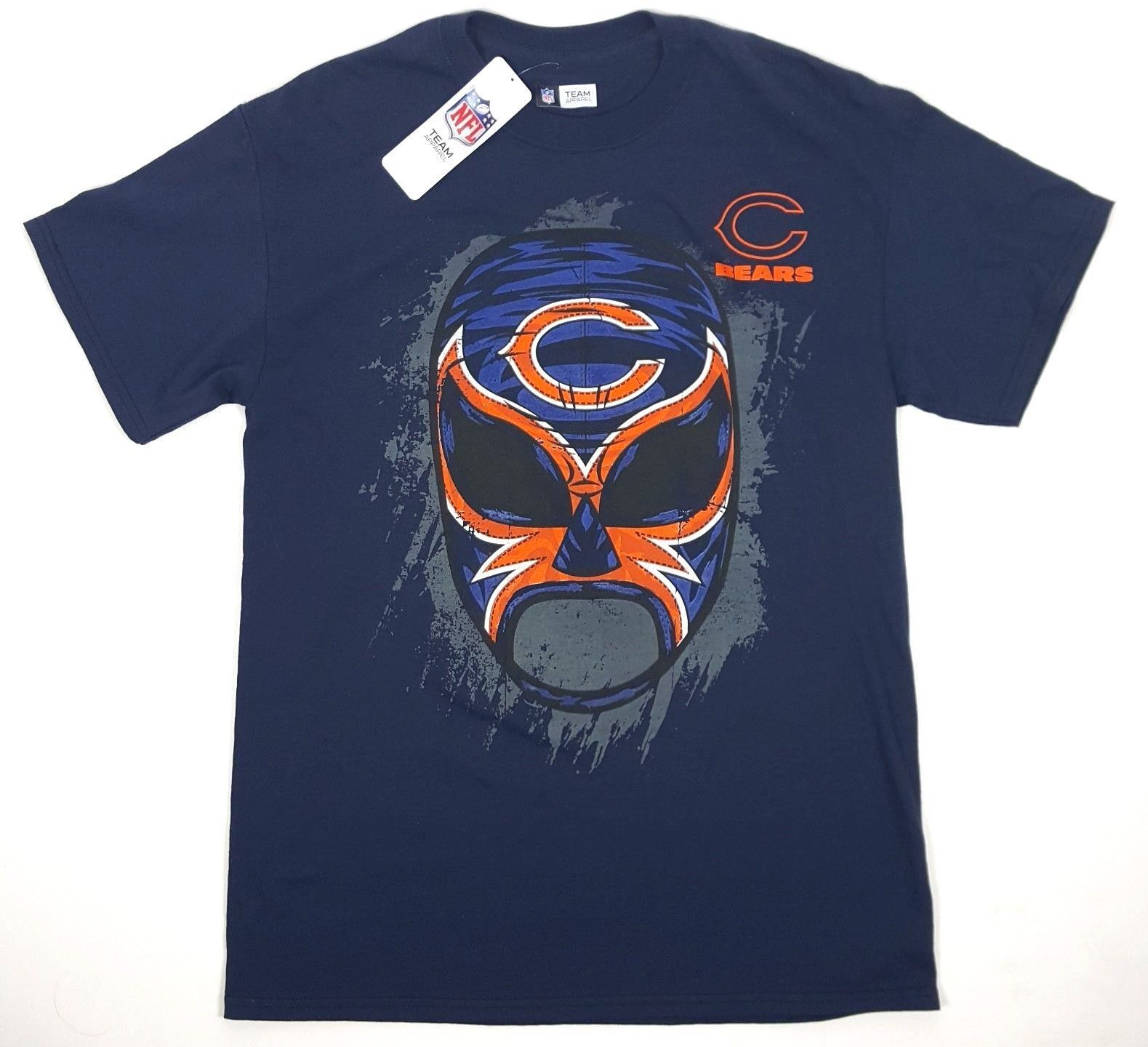 NFL Team Apparel Chicago Bears Football Mens Medium Blue Orange Shirt  NWT - $4.99